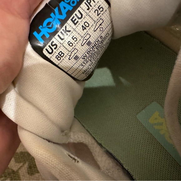 Hoka Women's White and Mint Athletic Shoes - Picture 11 of 11